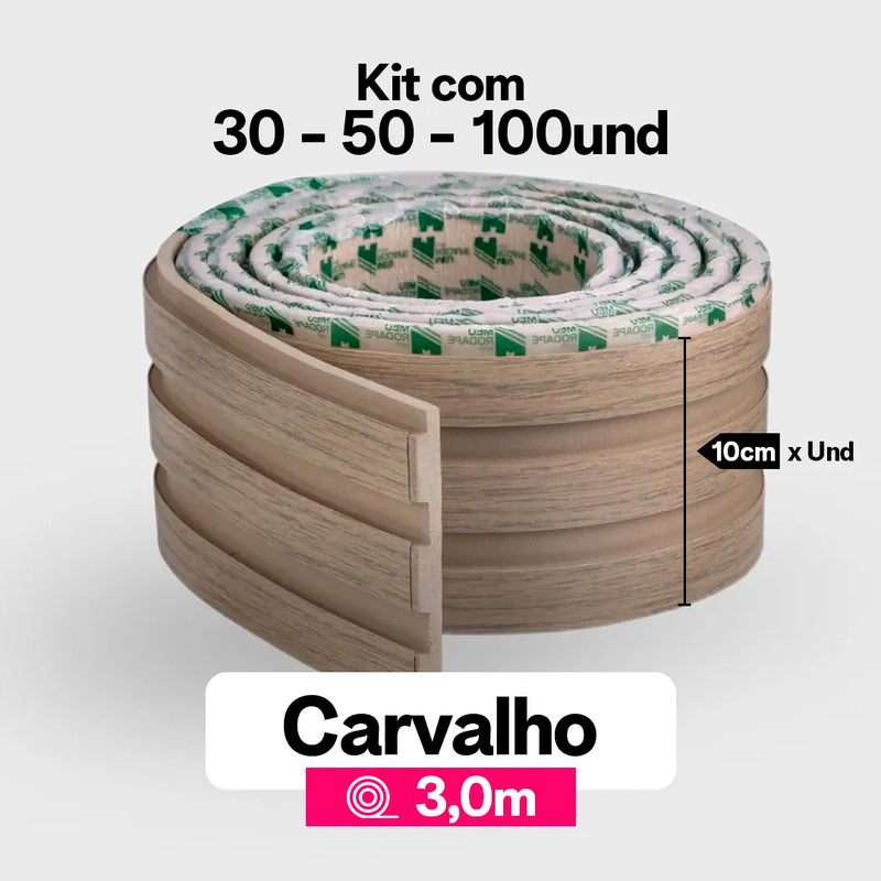 Kit Painel Ripado Autocolante 3M Laminado | Linha Madeto | Premium