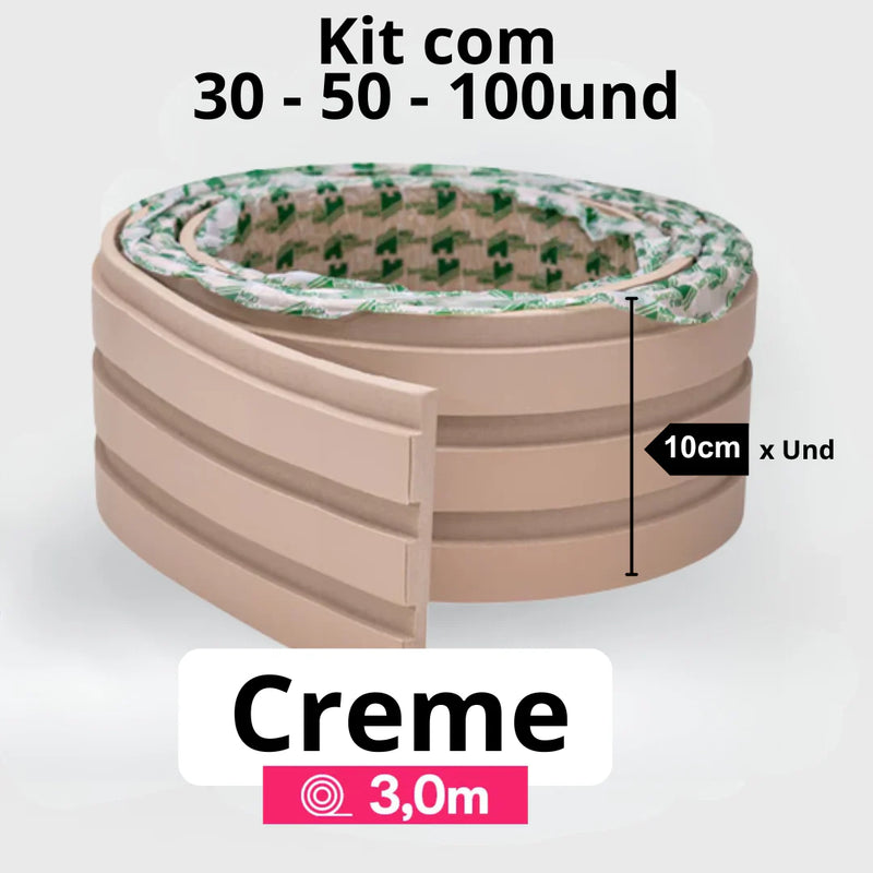 Kit Painel Ripado Autocolante 3M Laminado | Linha Madeto | Premium
