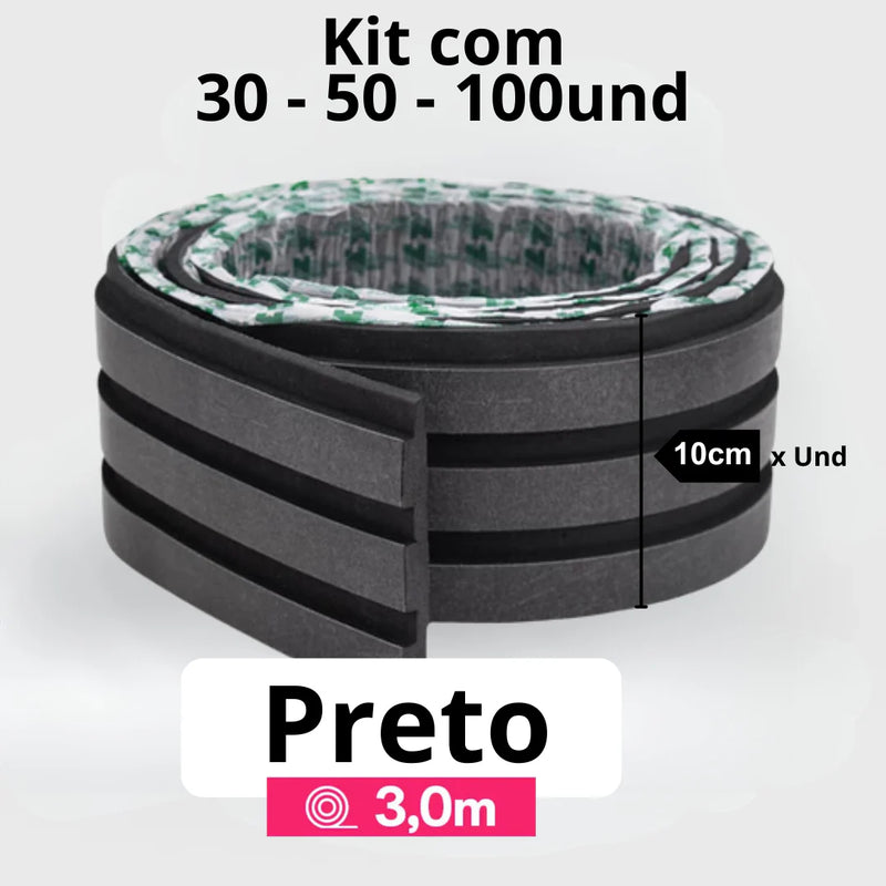 Kit Painel Ripado Autocolante 3M Laminado | Linha Madeto | Premium