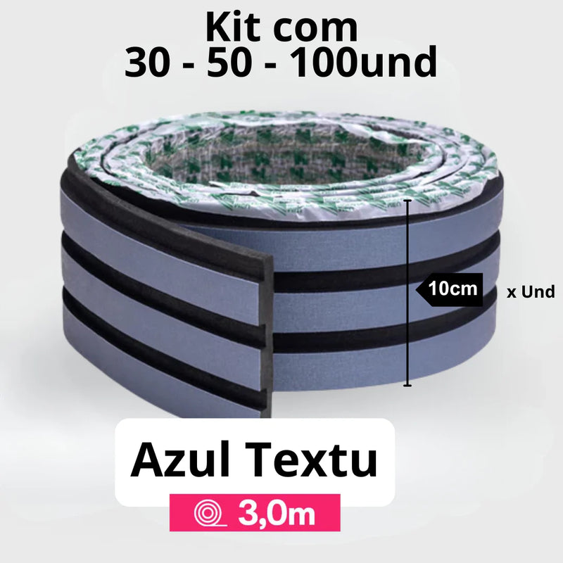 Kit Painel Ripado Autocolante 3M Laminado | Linha Madeto | Premium