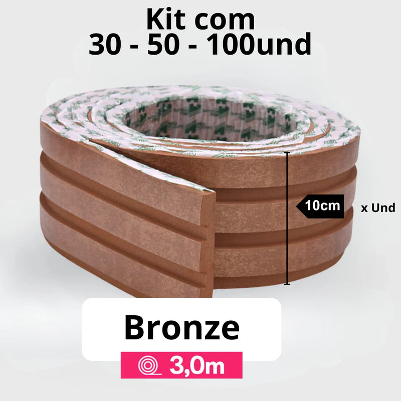 Kit Painel Ripado Autocolante 3M Laminado | Linha Madeto | Premium