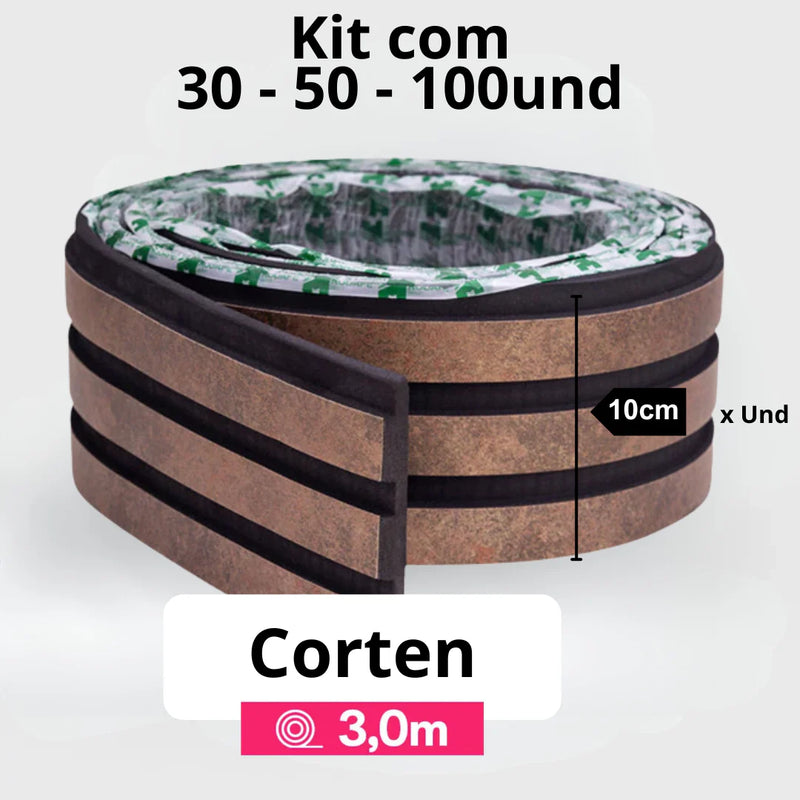 Kit Painel Ripado Autocolante 3M Laminado | Linha Madeto | Premium