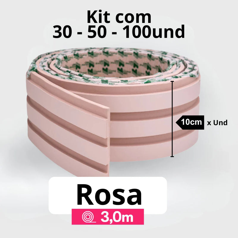Kit Painel Ripado Autocolante 3M Laminado | Linha Madeto | Premium