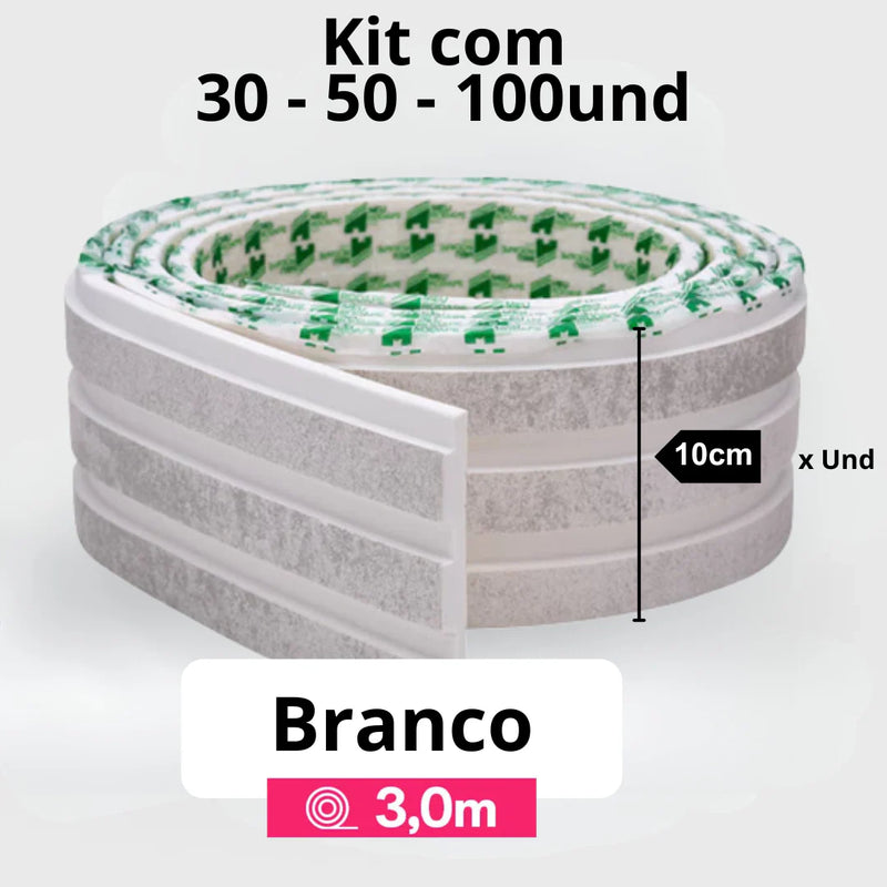 Kit Painel Ripado Autocolante 3M Laminado | Linha Madeto | Premium